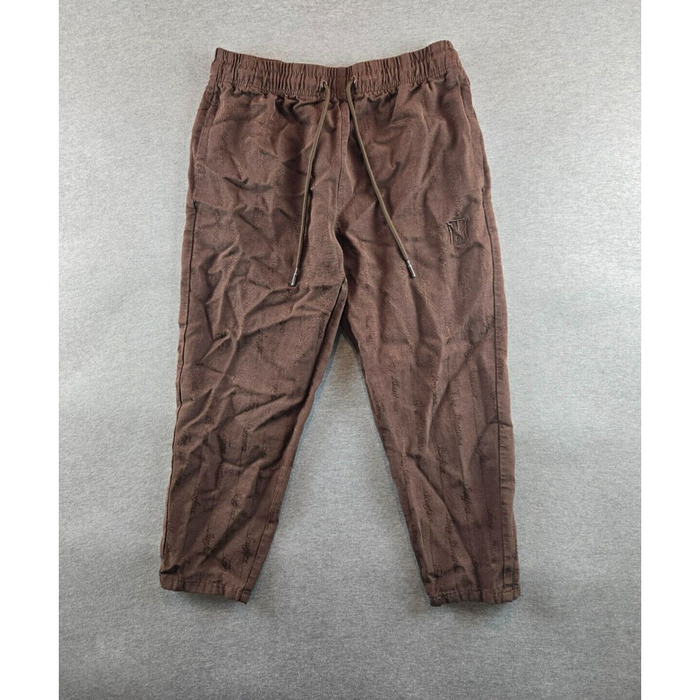Scarface x Shoe Palace Women's Medium‎ Chambray Brown Joggers - Embroidered AOP